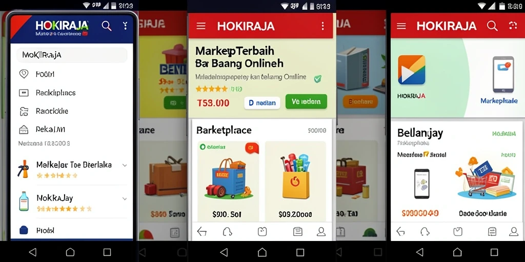 Tampilan antarmuka HOKIRAJA yang sederhana dan mudah digunakan.