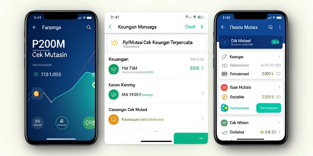 Tampilan antarmuka P200M menampilkan fitur Cek Mutasi yang intuitif.