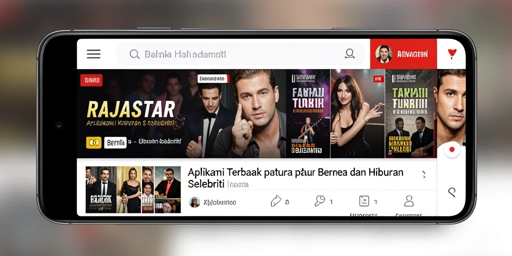 Antarmuka RAJASTAR yang menarik untuk berita selebriti.