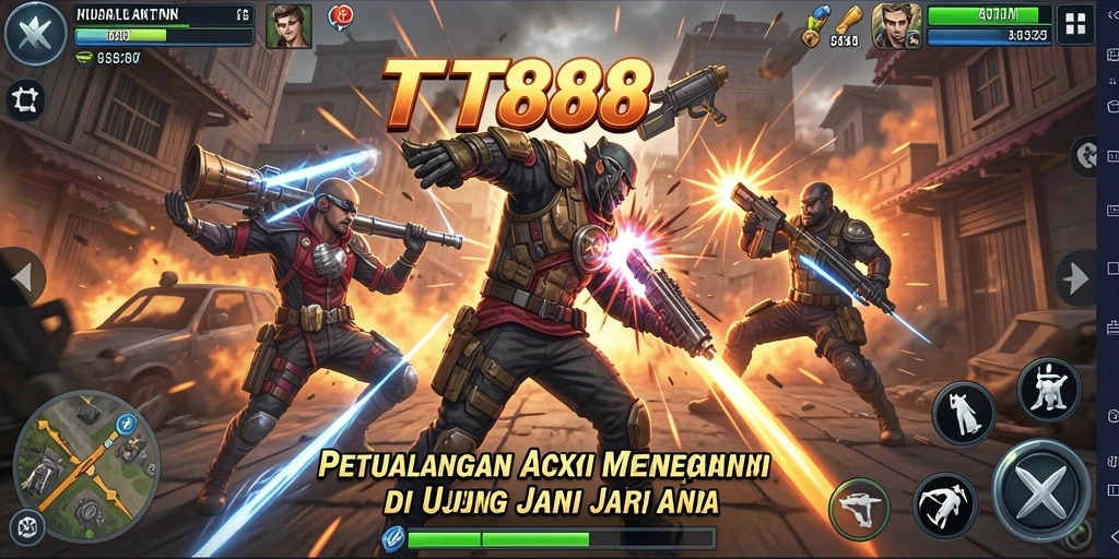 Antarmuka TTT888 yang menarik dengan aksi intens saat bermain.