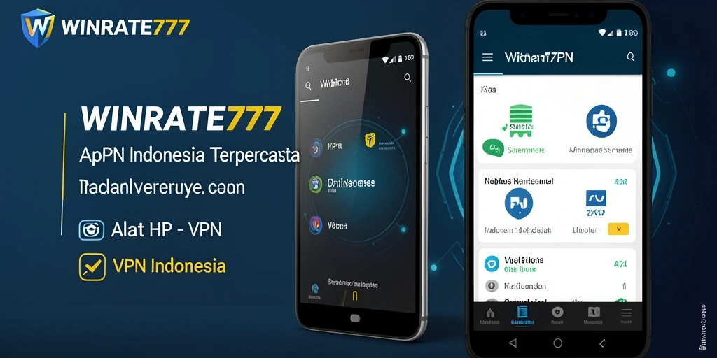 Tampilan antarmuka utama WINRATE777 dengan fungsi VPN yang mudah diakses.